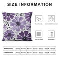 thumbnail image 5 of Nawypu Throw Pillow Cases Cozy Fleece Two-Tone Blooming Flowers Decorative Cushion Covers for Couch Bed Sofa Farmhouse Decoration Purple Grey, 5 of 5