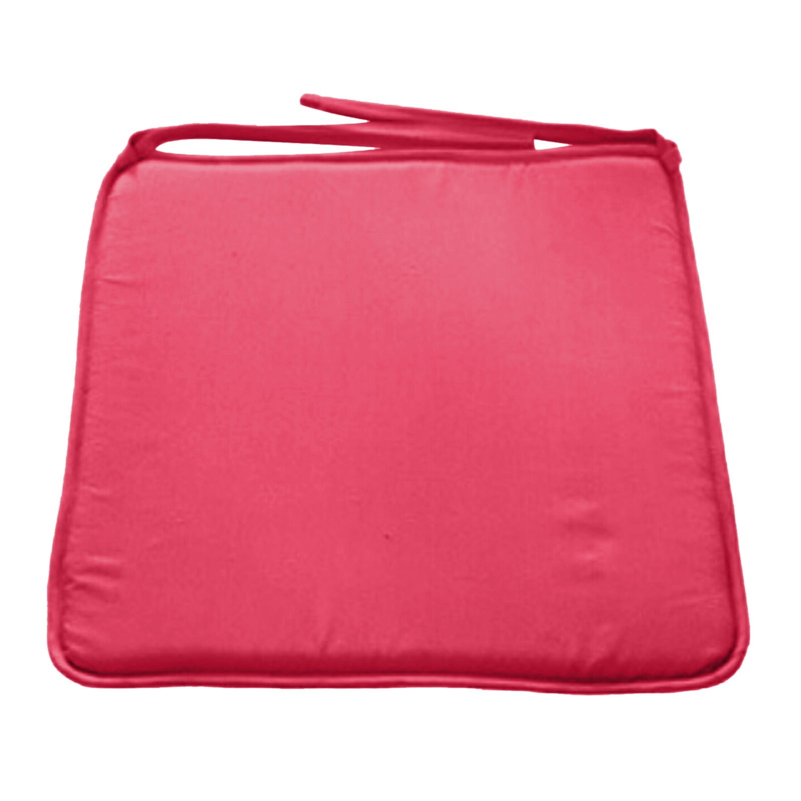 Square Seat Cushions - Pure Color Sponge Chair Pads Chair Pillow Cushion with Anti-Slip Ties for Kitchen, Dining, Office Chairs, Tatami, Red