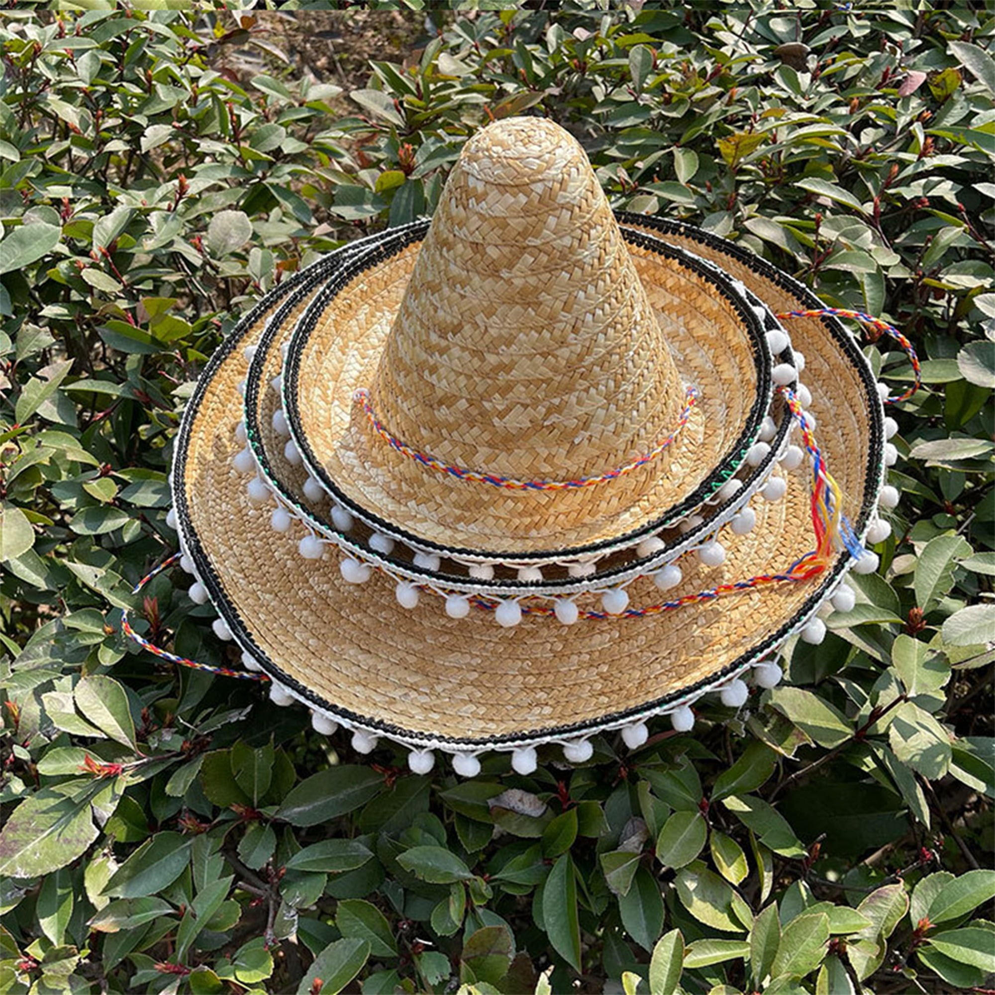 4 Pieces Mini Mexican Sombrero Hats Cute Straw Sombreros Mini Fun