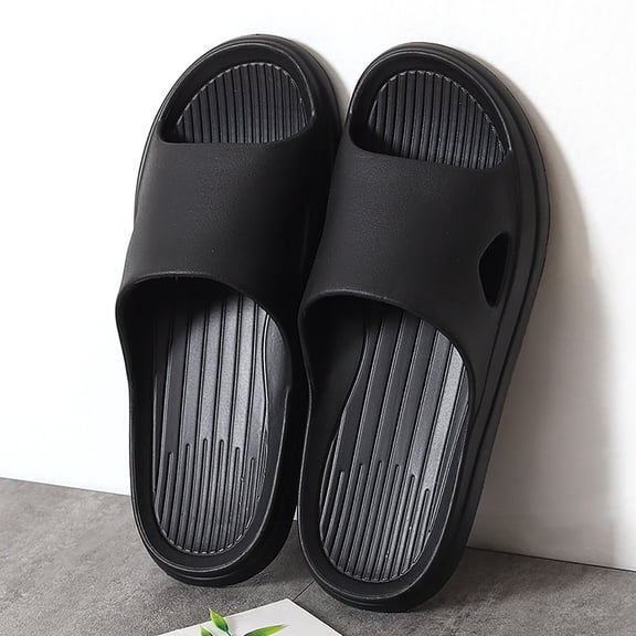Mens Shower Slide Slippers, Bathroom House Shoes, Lightweight Soft Sole Indoor Sandals, Non‑Slip Home Footwear
