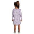 thumbnail image 3 of Wonder Nation Toddler Girls Long Sleeve Fleece Sleep Gown, Sizes 2T-5T, 3 of 5