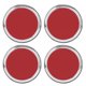thumbnail image 1 of 4PCS Car Wheel Centre Cap Cover Waterproof Aluminium Alloy Scratch Prevention Replacement for Fiat 500Red, 1 of 9