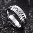 thumbnail image 2 of Anillo giratorio King Will INTERTWINE de acero inoxidable plateado, 2 of 7