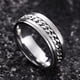 thumbnail image 2 of Anillo King Will INTERTWINE Spinner de 8 mm, plateado y acero inoxidable, 2 of 7