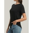 thumbnail image 4 of Womens Tops Short/Long Sleeve T-Shirts Fitted Crewneck Tee, 4 of 6