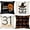 -, variant on Halloween Decorations Throw Pillow Covers Set of 4 Happy Halloween Pillow Case Black & Orange for Cushion Sofa Bed Outdoor Decor, 20 x 20 Inches