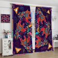 thumbnail image 4 of Vintage Indian Curtains Tropical Abstract Elephant Geometric Element Pattern Printed Curtains Bedroom Living Room Decoration Blackout Curtains W63 * L63 Inch, 4 of 8