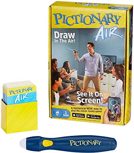 Mattel Games Pictionary Air Drawing Game, Family Game with Light-up Pen and  Clue Cards, Links to Smart Devices, Makes a Great Gift for 8 Year Olds and  