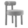 thumbnail image 3 of Modway Toulouse Boucle Fabric Dining Chair - Set of 2 in Light Gray, 3 of 10