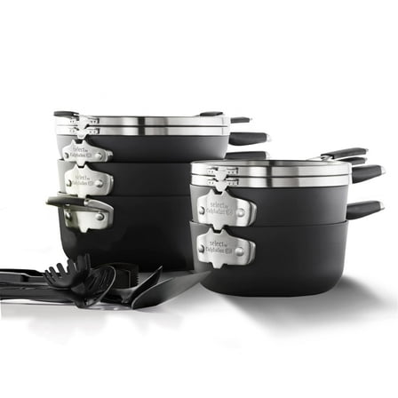 Select by Calphalon Space-Saving Hard-Anodized Nonstick 14-Piece Cookware Set