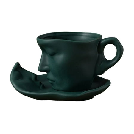 

Abstract Ceramic Cup Set Heat-resistant Eco-friendly Coffee Cup Gift for Girl Boy Friend Green