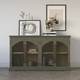 thumbnail image 5 of Jofran Archdale 65" Gothic Arch Transitional Sideboard Storage Cabinet with Glass Doors, 5 of 12