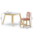 thumbnail image 5 of SYNGAR 5 Pieces Kids Table and Chairs Set, Toddlers Wood Activity Table and 4 Cartoon Animals Chairs Set for Arts/Drawing/Reading/Writing/Crafts, Multicolor, D5424, 5 of 7