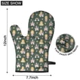 thumbnail image 6 of Cute Oven Mitts,Dark Green Princess Castle Pattern Oven Mitt 2-Pack Set,Kitchen Gloves for Oven,Heat Resistant Oven Mitts 7.7"x12", 6 of 7