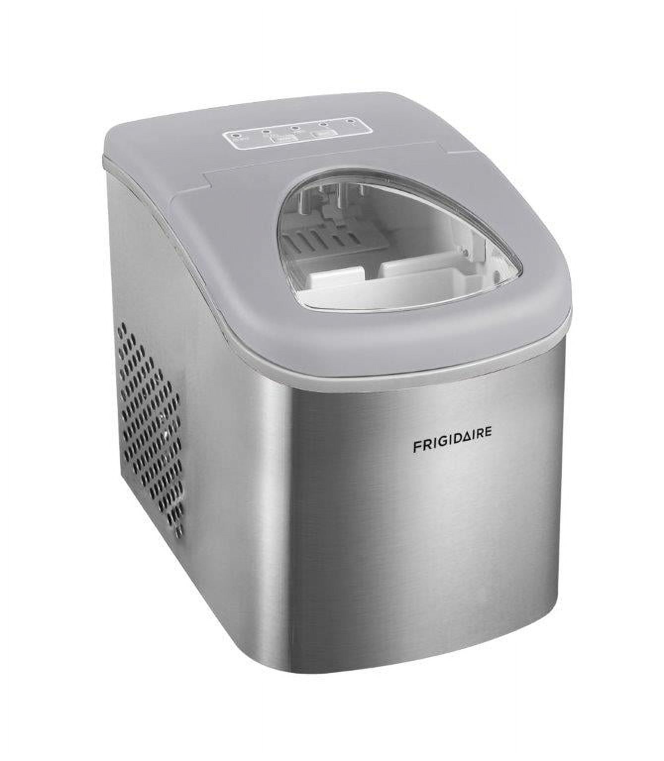Frigidaire, 26 lbs. Ice Maker, Bullet-Shaped Ice, Stainless Steel