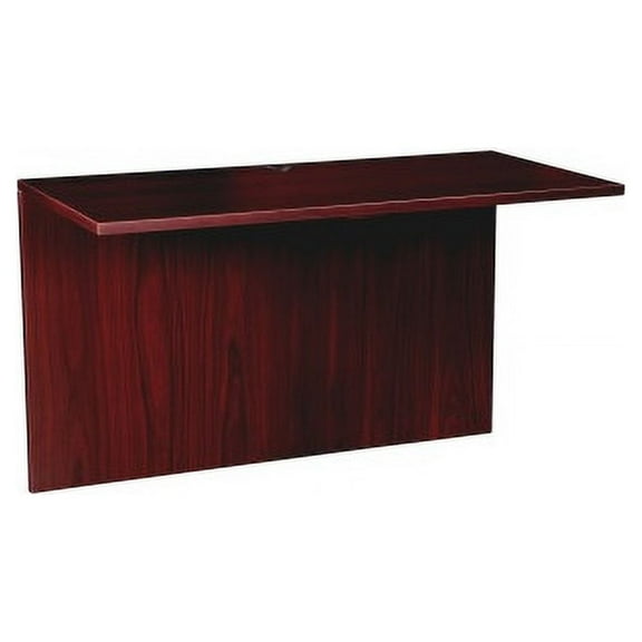 Lorell Prominence 2.0 Mahogany Laminate Bridge 48" x 24" x 29" , 1" Top - Band Edge - Material: Particleboard - Finish: Mahogany Laminate Surface, Thermofused Melamine (TFM)