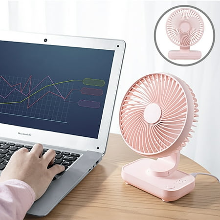 

Apmemiss Fans on Clearance New Desktop Fan Refresh Small Desktop USB Charging Fan Office Students Pink Fans for Home