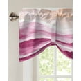 thumbnail image 3 of Fsddascl Pink Coastal Beach Tie Up Valance Curtains for Windows, Kitchen Curtains Window Treatments, Modern Oil Painting Nautical Short Window Shades Valances for Bedroom Bathroom Cafe 42"x18", 3 of 7