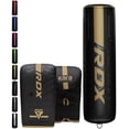 thumbnail image 1 of RDX Punch Bag 60LB,80LB, Leather Adult Punch Bag and Boxing Gloves, 4ft, Golden, 1 of 7