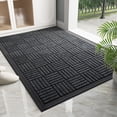 thumbnail image 2 of Alfombrilla duradera para puerta de entrada delantera, alfombrilla resistente para interiores y exteriores, alfombrilla para suelo de entrada, parte trasera de goma antideslizante, color neg, 2 of 5