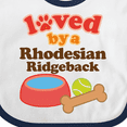 thumbnail image 4 of Inktastic Rhodesian Ridgeback Loved by a (Dog Breed) Boys or Girls Baby Bib, 4 of 4