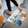 thumbnail image 4 of Binwennn Large Throw Blankets for Couch 5 X 8 Area Rug in Throw Pillows And Blanket Set Thanksgiving Doormat Fall Welcome Mat With Blue White Orange Pumpkin Non Floor Mat Bathroom Memory, 4 of 6