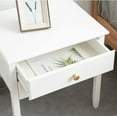 thumbnail image 7 of Maydear Bamboo Nightstands Set of 2, Modern Bedside Table with Drawer, Minimalist and Practical Sofa Side Table End Table for Bedroom, Living Room, White, 7 of 7