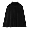thumbnail image 7 of YABCSAZ Medieval Velvet Cloak Unisex Halloween Cape for Adults, Velvet Cosplay Cape with Stand Collar, Stage Costume Cloak, Gold Velvet Cape, Halloween Roleplay Cape, Short Cape, Black, 7 of 7