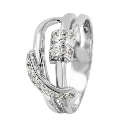 Foreli 14K White Gold Ring With Cubic Zirconia