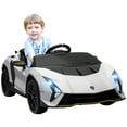 thumbnail image 1 of Qaba 12V Lamborghini Licensed Electric RC Car for Kids, Toddler Ride on Toys Gift, White, 1 of 9