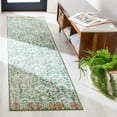 thumbnail image 3 of SAFAVIEH Madison Bayon Geometric Distressed Runner Rug, Green/Ivory, 2' x 8', 3 of 9