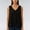 Black, variant on Women's Breathable V-Neck Tank Top Casual Solid Color Sleeveless Shirt Versatile Summer Shell Top Lightweight Basic Layering Blouse