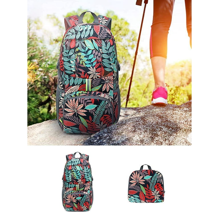 35L Lightweight Foldable Backpack Men Women Waterproof Packable Backpack Hiking Daypack Safe Reflective Design Walking Rucksack for Outdoor Camping