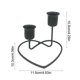 thumbnail image 3 of Candelabro en forma de corazón para San Valentín | Candelabro romántico de hierro dorado y negro para centro de mesa | Decoración para bodas y fiestas, 3 of 6