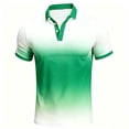 thumbnail image 3 of CAIVO Mens Polo Shirts Short Sleeve Casual Style For Everyday Wear Breathable Performance Knit Tops Classic Collar Modern Gradient Lapel Golf For Vacation , S, 3 of 3