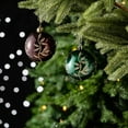 thumbnail image 7 of Majestic Gold Glittered Floral Bauble Christmas Ornament Set, 6 Pieces of Maroon and Green Round Tree Balls, 7 of 7