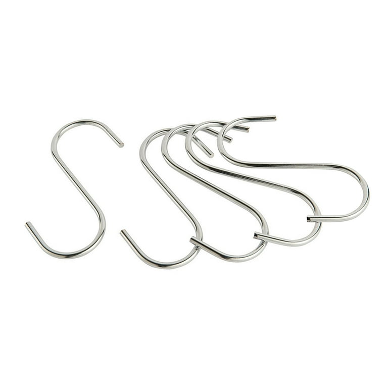 Wideskall 3 inch Zine Plated Metal Steel S Hooks for Hanging Pack of 5 