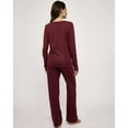 thumbnail image 3 of Real Essentials 3 Pack Women's Soft Cotton Long Sleeve Pajama Set with Pants - Lounge Sets for Women (Available In Plus), 3 of 6