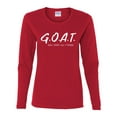 thumbnail image 2 of Wild Bobby, Goat God Over All Things Inspirational/Christian Women Graphic Long Sleeve Tee, Red, XX-Large, 2 of 6