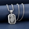 thumbnail image 2 of MayiaHey Eagle Tag Pendant, Eagle Head Necklace for Men, Viking Bald Eagle Necklace Gothic Eagle Head Jewelry, Punk Hawk Eagle Necklace Vintage Eagle Head Tag Pendant Necklace, 2 of 6