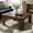 Walnut, variant on 39.4" Farmhouse Square Coffee Table for Living Room, with Carved Legs, Walnut