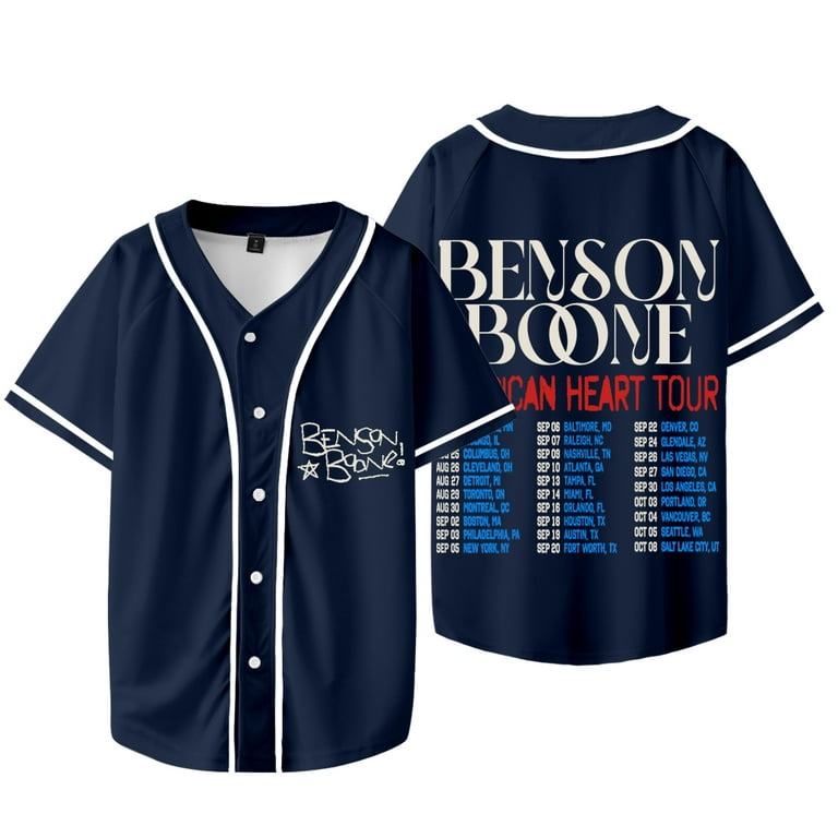 【即購入可】benson boone American heart 公式tシャツ Benson Boone American Heart Tour Merch Baseball Jacket Tee
