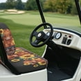 thumbnail image 3 of Yuyamidu Highland Cow Golf Cart Seat Covers 2 Piece Sunflower Golf Cart Seat Cushions Aztec Backrest Bottom Seat Cover Golf Club Car Accessories for Gifts, 3 of 7