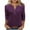 Purple, variant on Women Tops, Women's 3/4 Sleeve Raglan Henley Shirts Dressy Casual Striped Tunic Tops Button Up V Neck Loose Pullover Blouse