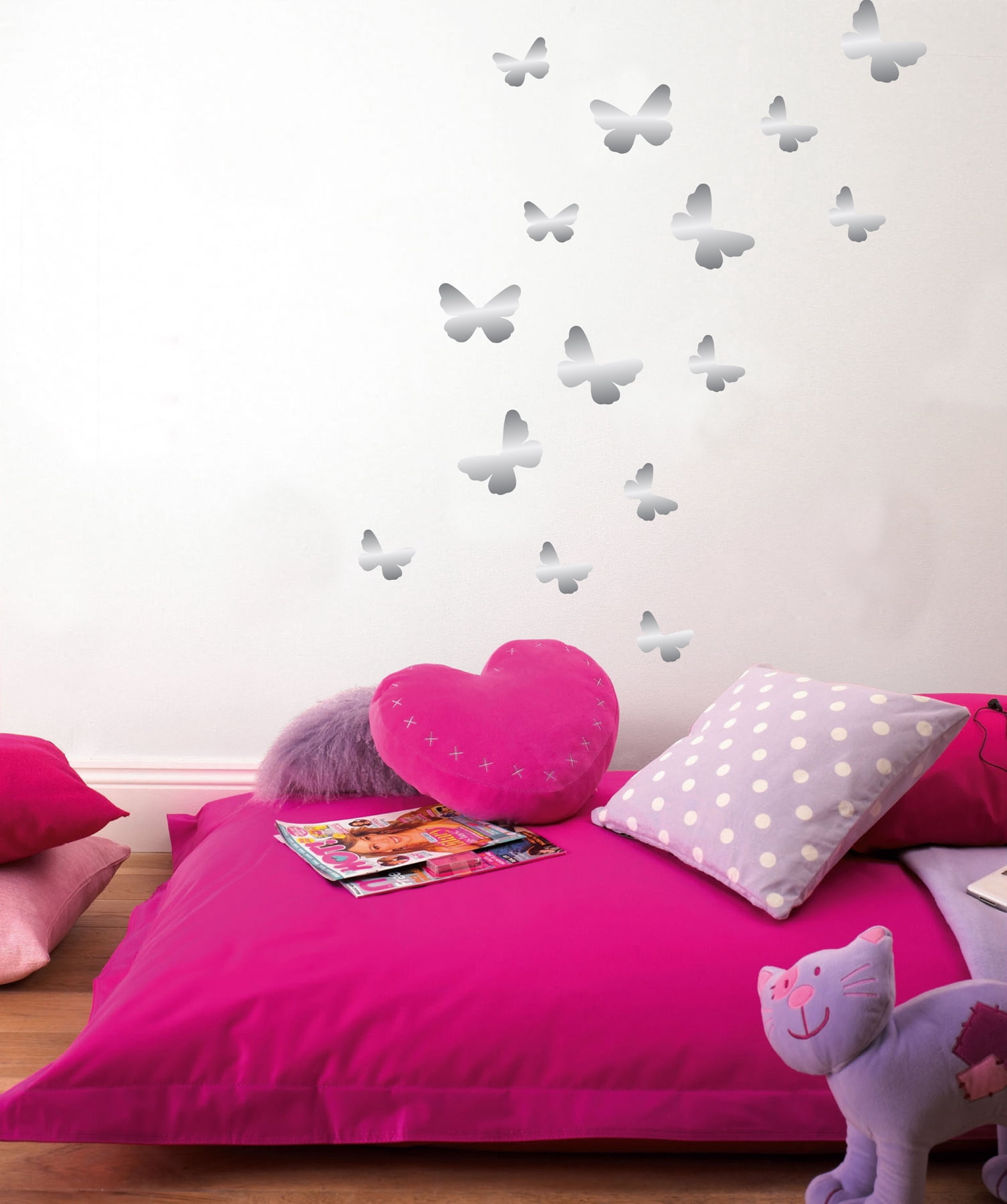 Fine Decor Butterfly Foil Wall Decals Set of 30
