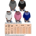 thumbnail image 2 of Avamo Femmes Sweat-Shirt Ethnique Imprimé Pull Col Rond T-shirt Coupe en Vrac Hiver Blanc S, 2 of 2