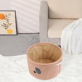 thumbnail image 5 of REGALWOVEN Set of 3 Cotton Storage Cube  for Shelves Closet, Storage Bin with Handles, Collapsible Storage Basket for Organizing Clothes Dark Brown 13*8.1in, 5 of 6