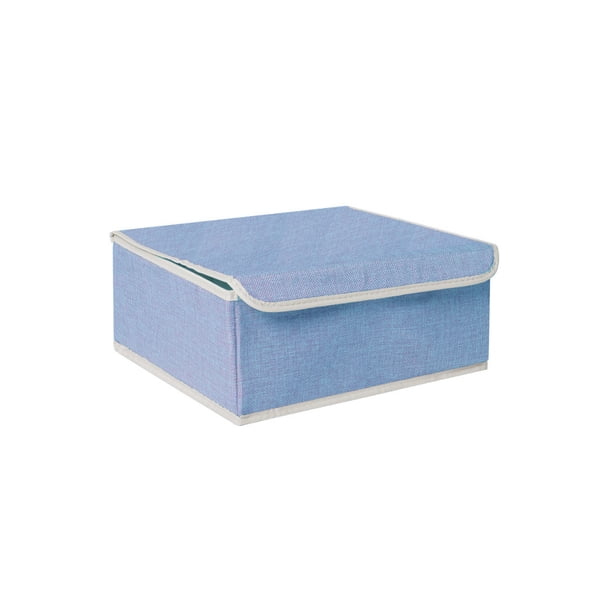 Yuarrent Caja de almacenamiento Ropa interior Calcetines Armario Ropa Sujetador Organizador Ahorro de espacio Cajón Divisor Compartimiento con Almacenamiento y organización del hogar 13 rejilla/Azul