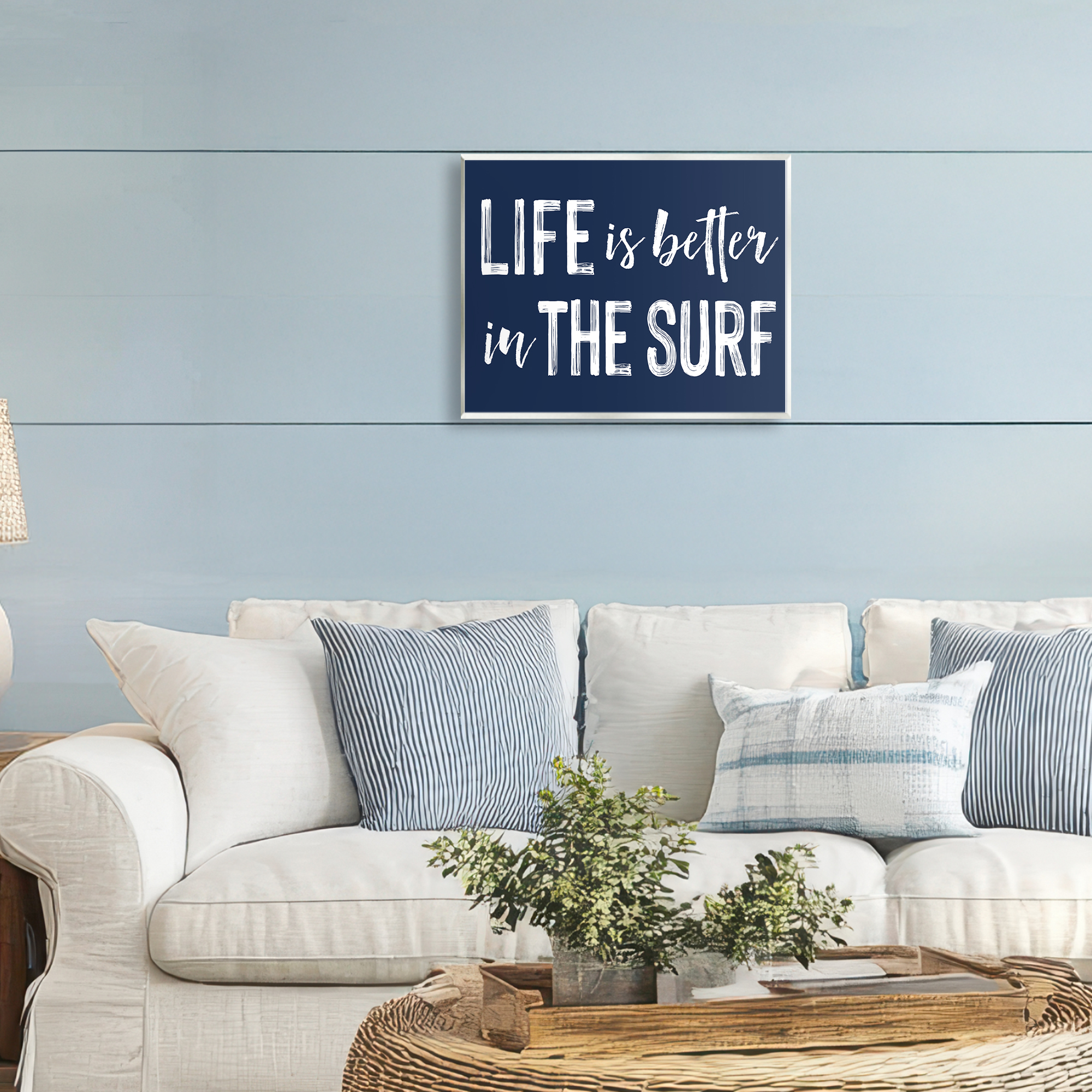 Life Better In Surf Wall Plaque Art, design by Lettered and Lined