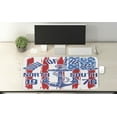 thumbnail image 2 of Anchor Computer Mouse Pad, Vintage Design Anchor with Rope on Grungy American Flag Soul of the Sea Art, Rectangle Non-Slip Rubber Mousepad X-Large, 35" x 15" Gaming Size, Blue Red White, by Ambesonne, 2 of 2